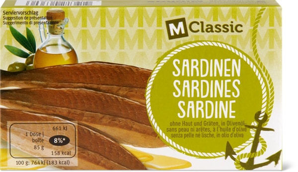 M Classic Sardinen Ohne Haut Gr Te Migros Migipedia