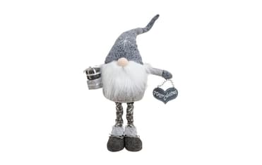 G Wurm Weihnachtsfigur Wichtel Weiss Grau Deko Figur Kaufen Bei Do