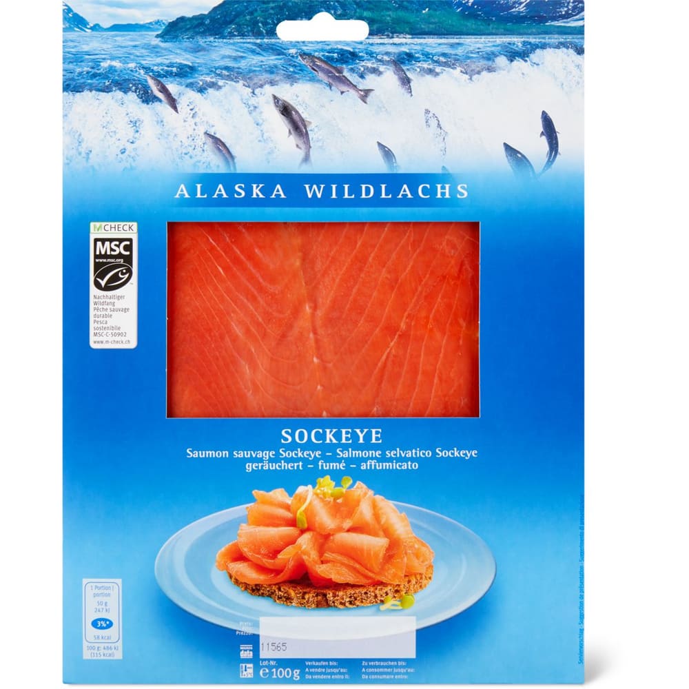 Alaska Msc Salmone Selvatico Affumicato Sockeye Migros