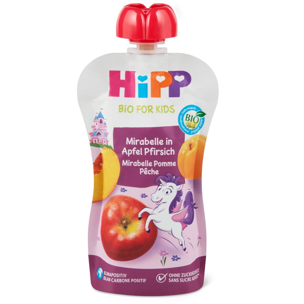 Hipp Bio Hippis Quetschbeutel F R Babys Mirabelle In Apfel Pfirsich