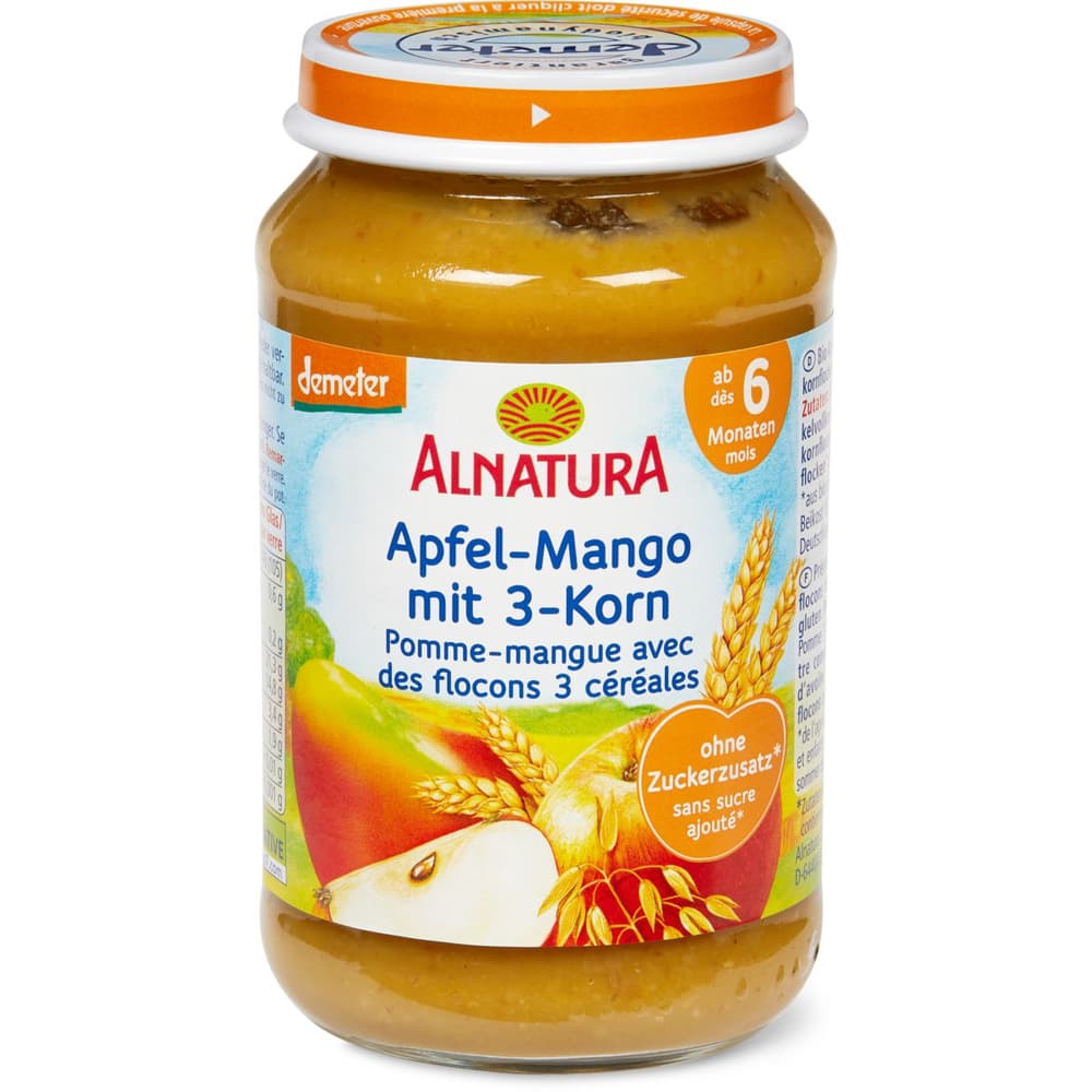 Alnatura Demeter Merenda Mela Mango E 3 Cereali Da 6 Mesi Migros