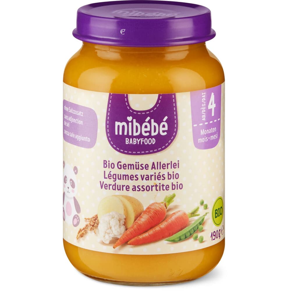 Mibébé Bio Babyfood Babygläschen Gemüse Allerlei Ab 4 Monaten Migros