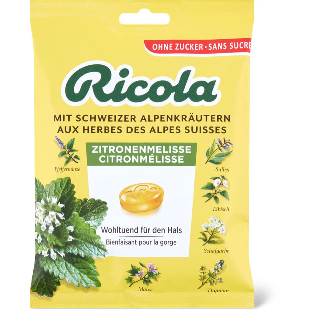 Achat Ricola Bonbons sans sucre aux herbes Citron mélisse Migros