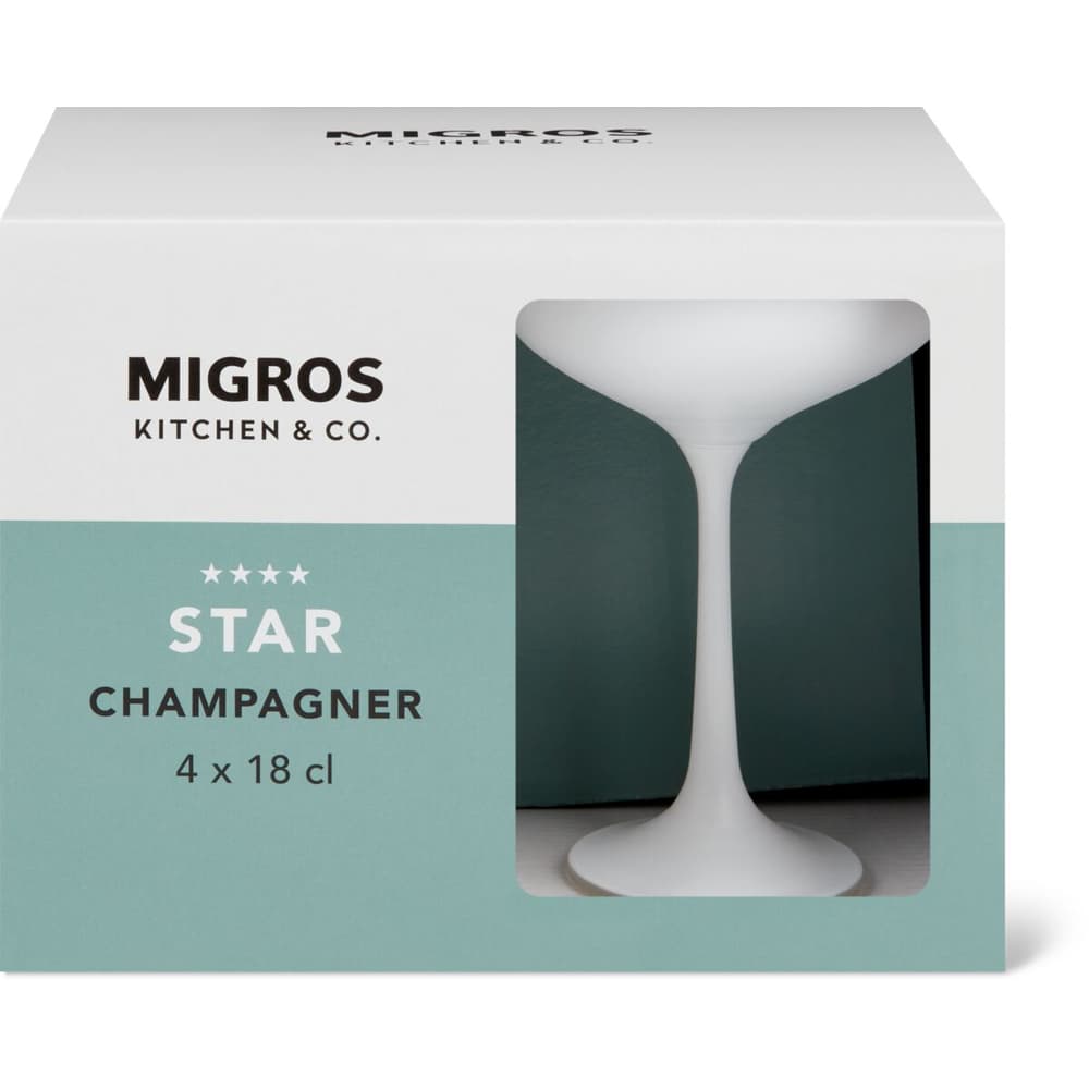 Star Champagner Coupe Coconut 4 Pezzi 18cl Migros