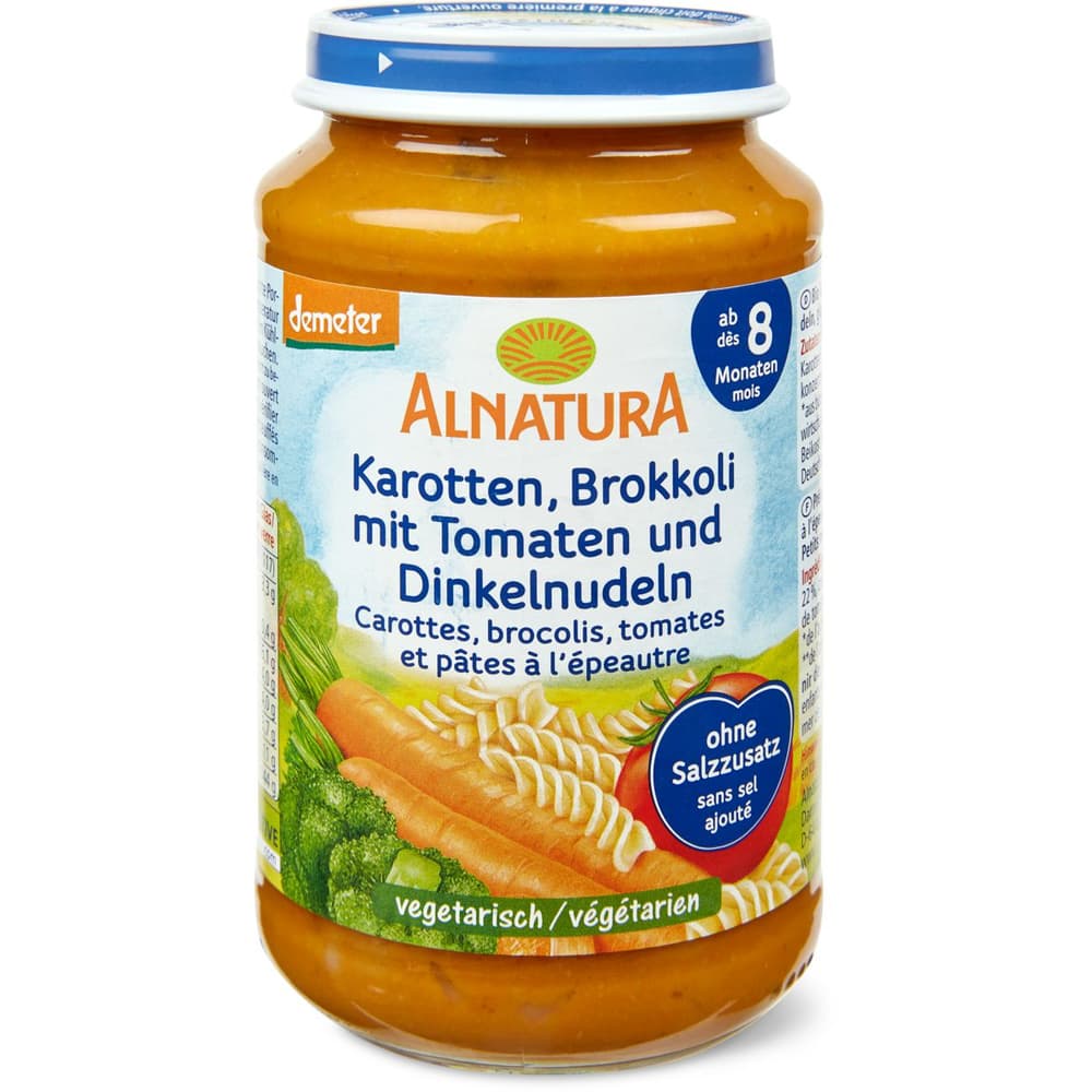 Alnatura Demeter Babygl Schen Mit Karotten Brokkoli Tomaten Und