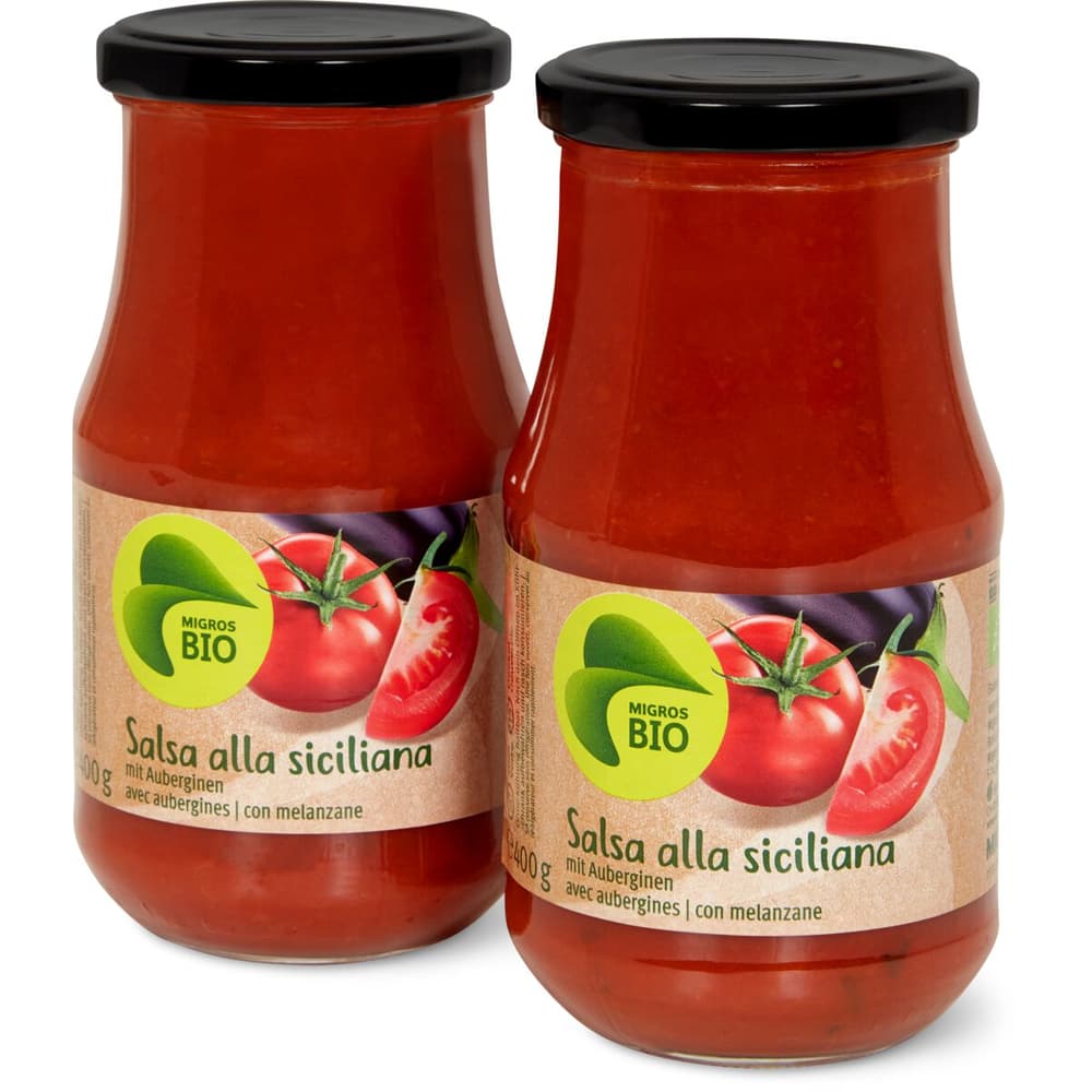 Bio Sauce Tomate La Sicilienne Avec Aubergine Migros