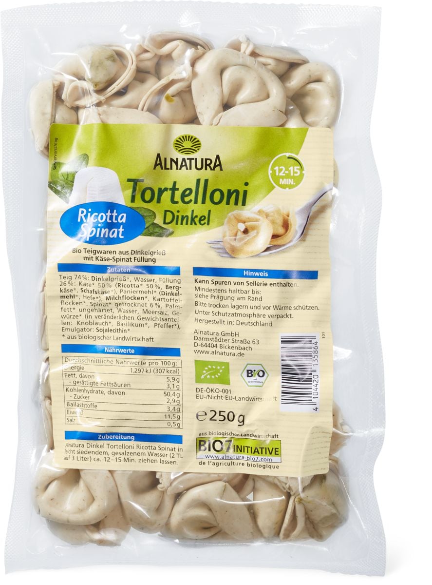 Alnatura Tortelloni Ricotta Spinat