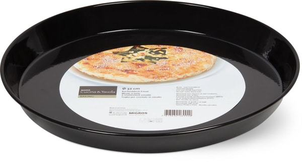 Plat à tarte en émail - Plat à tarte et pizza en émail 30 cm