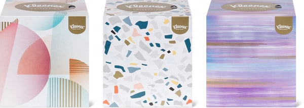 Tutti i tutti i fazzoletti di carta o le salviettine cosmetiche Kleenex in conf. multiple