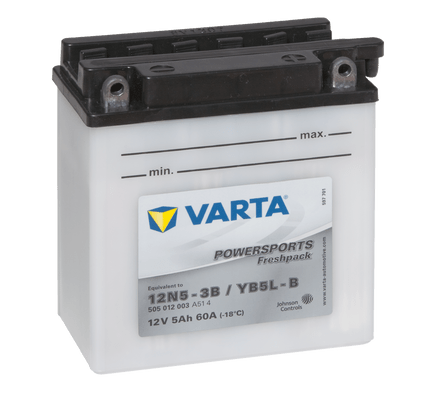 Batterie Moto VARTA YB5L-B, 12N5-3B 12V 5AH 60A