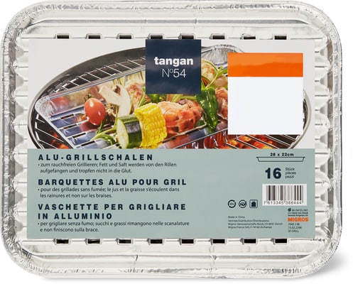 Barquettes alu pour gril Tangan N° 54