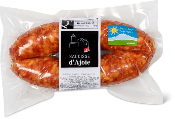 Saucisse d'Ajoie Migros Migipedia
