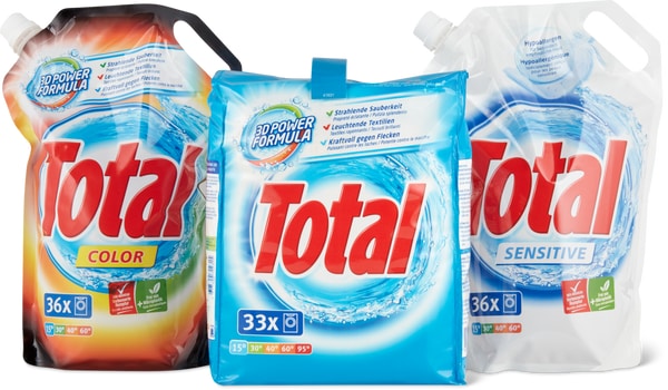 Tous les produits de lessive Total
