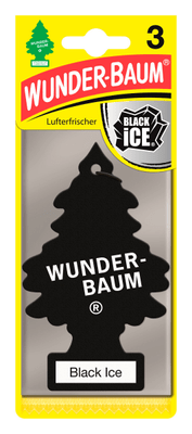 WUNDER-BAUM Black Ice, lot de 3 Désodorisant