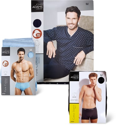 Tutto l’assortimento di biancheria da uomo da giorno e da notte