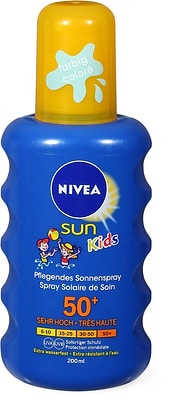 Nivea Sun LSF 50+ kids Spray farbig