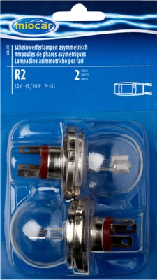 Miocar Scheinwerferlampe asymetrisch R2 Autolampe