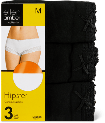 Slip a vita bassa da donna Ellen Amber in conf. da 3