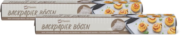 Papier sulfurisé en feuilles M-Classic, en lot de 2