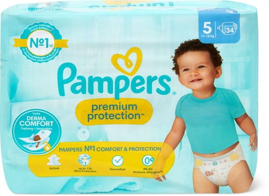 Pampers Couches Premium Protection Junior taille 5