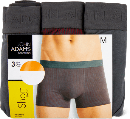 Boxer aderenti da uomo John Adams in conf. da 3