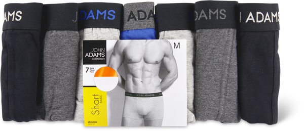 Boxer aderenti o slip da uomo John Adams in conf. da 7