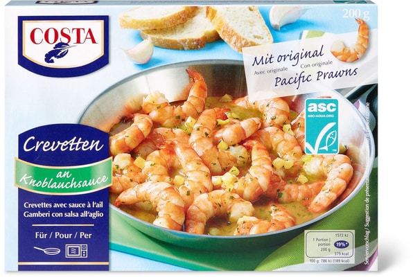 Costa ASC crevettes avec sauce à l'ail