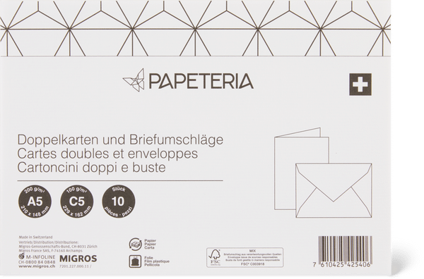 Enveloppes Papier Coloré A5/ C5 Noir
