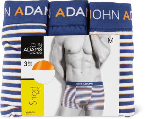 Boxer aderenti da uomo John Adams in conf. da 3