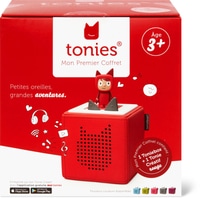 Tonies Toniebox - Boîte à musique - Collection de Chansons & Aventure +  Casque - Rouge