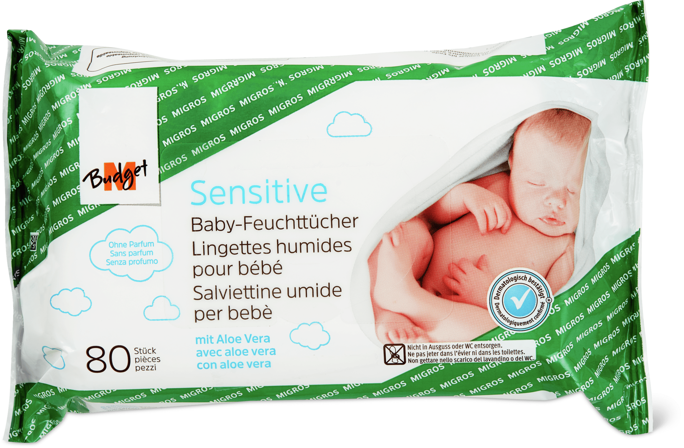 M-Budget Sensitive Feuchttcher Aloe Vera Ohne Parfum | Migros Migipedia