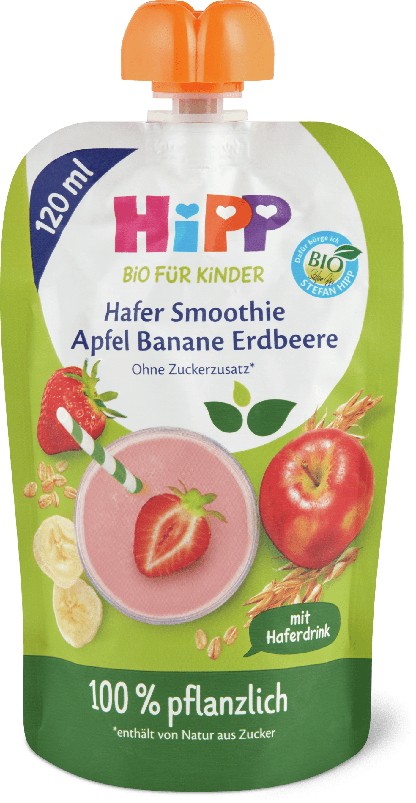 Hipp Bio Apple, Banana, Strawberry Oat Smoothie Squeeze Pouch