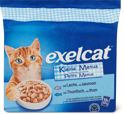 Exelcat Piccoli menu con salmone e tonno