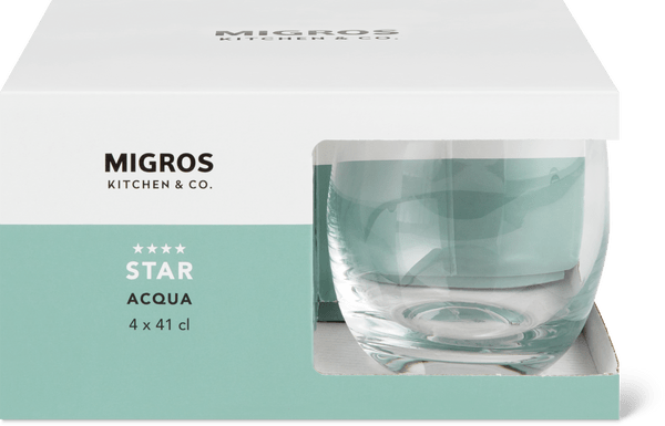 Migros Kitchen & Co. Verre à eau Star Acqua transparent, 41 cl