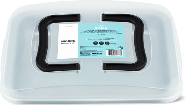 Basic Kuchenblech mit Deckel 24x32 cm