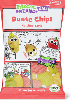 Freche Freunde Bio Chips muticolores Ketchup-Style
