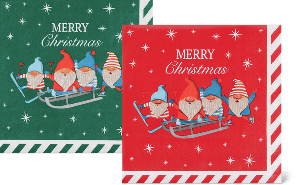 Home Tovaglioli di carta folletto rosso e verde