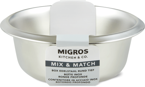 Migros Kitchen & Co. Deep Stainless Steel Container Round, 0.4 l