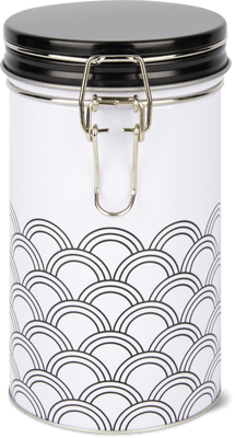 Migros Kitchen & Co. Barattolo di latta con tappo a leva medio rotondo, Ø 9 cm e 16,5 cm