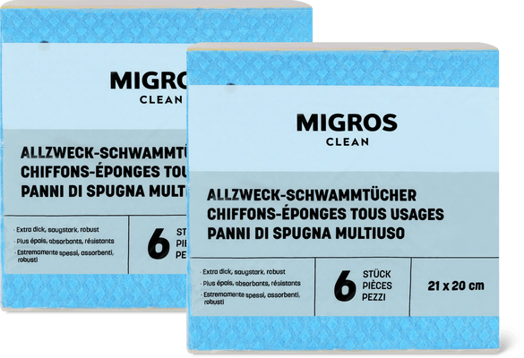 Migros Clean Schwammtücher 2x 6Stk.