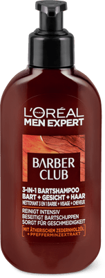 L'Oréal Men Expert Barber Club Shampoo per barba 3-in-1 con olio essenziale di legno di cedro