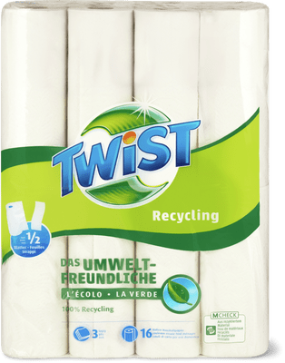 Twist Recycling 3 épaisseurs, 1/2 feuille