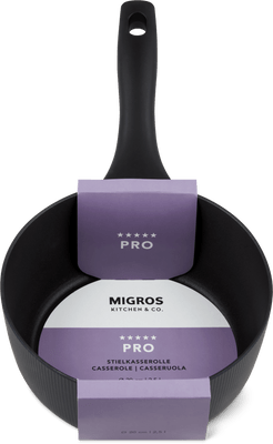 Kitchen & Co. Pro Stielkasserolle Ø 20 cm, schwarz