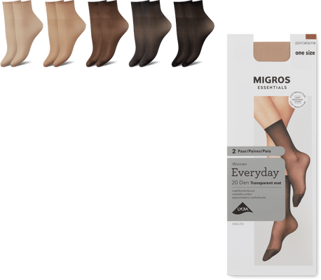 Socquettes dames Transparent mat 20D