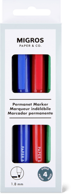 Migros Paper & Co. Permanentmarker 4 Stück