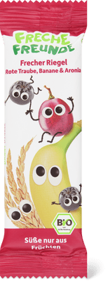 Freche Freunde Bio Barretta Banana, uva rossa e aronia