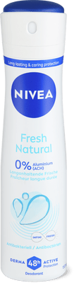 Nivea Déodorant spray Fresh Natural 0% d'aluminium, 48 h, antibactérien