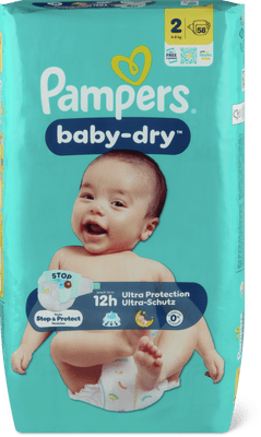 Pampers Baby Dry Couches Taille 2, 4-8 kg