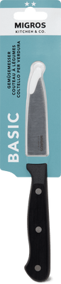 Migros Kitchen & Co. Gemüsemesser schwarz, Edelstahl, 9 cm