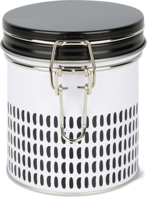 Migros Kitchen & Co. Barattolo di latta con chiusura ermetica a leva rotondo, Ø 9 cm e 10,8 cm